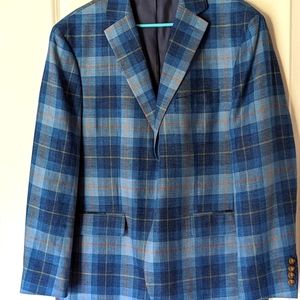 Ralph Lauren Turquoise Plaid Blazer